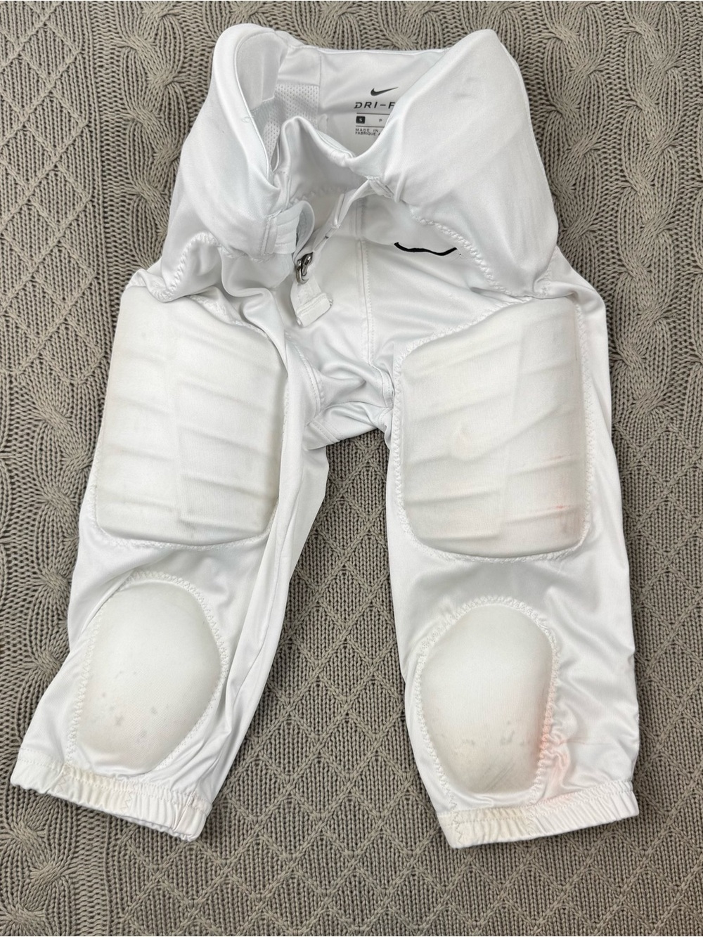 Nike Kids White Padded Football Pants Youth Small